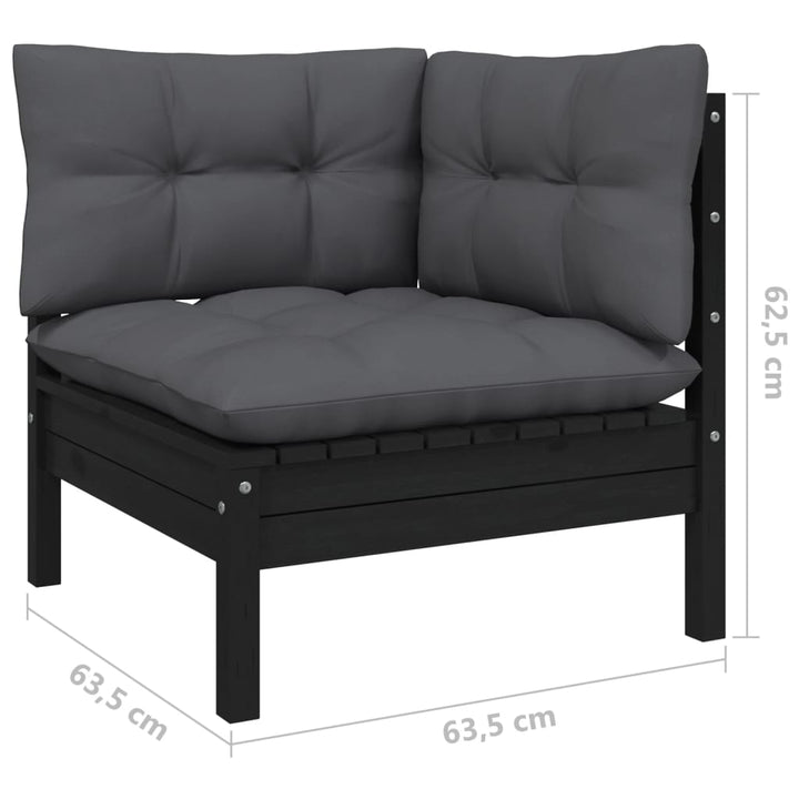Set Mobilier De Grădină Cu Perne 8 Piese Lemn Masiv Pin