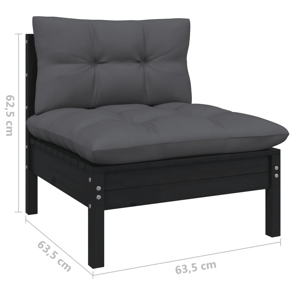 Set Mobilier De Grădină Cu Perne 8 Piese Lemn Masiv Pin