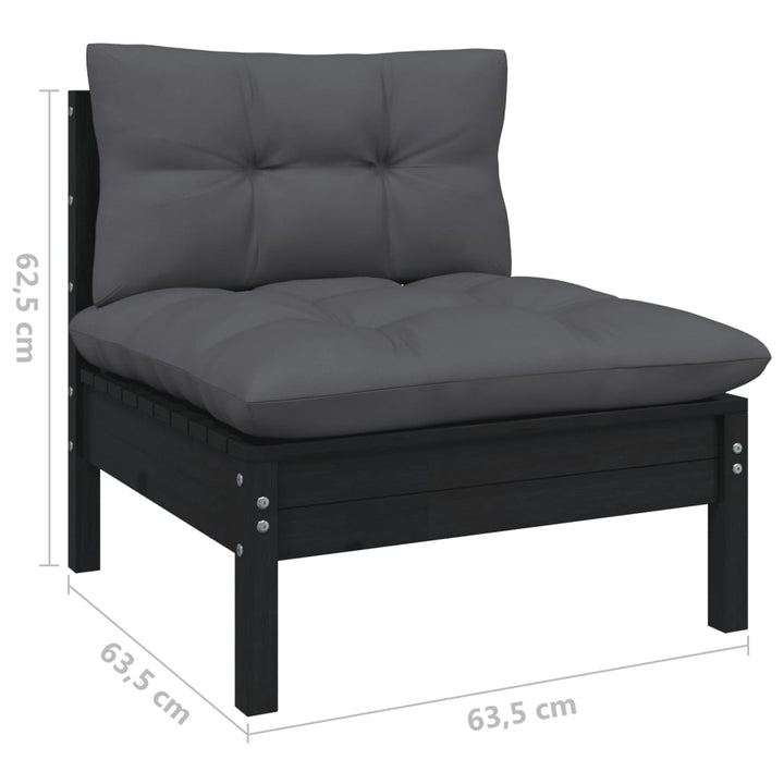 Set Mobilier De Grădină Cu Perne 8 Piese Lemn Masiv Pin
