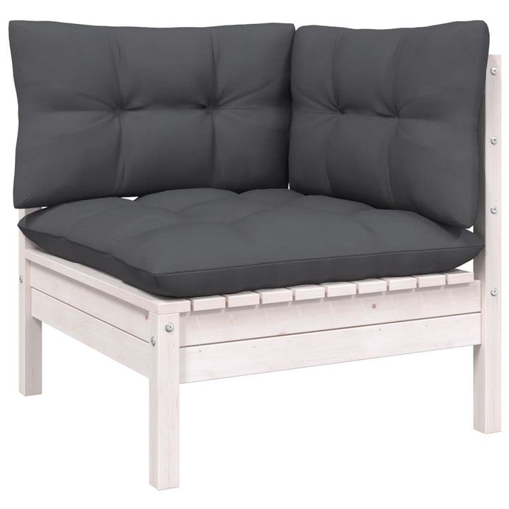 Set Mobilier Grădină Cu Perne, 9 Piese, , Lemn Masiv Pin