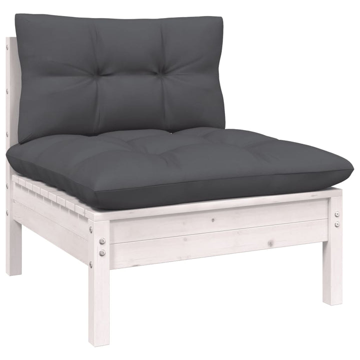 Set Mobilier Grădină Cu Perne, 11 Piese, , Lemn Masiv Pin