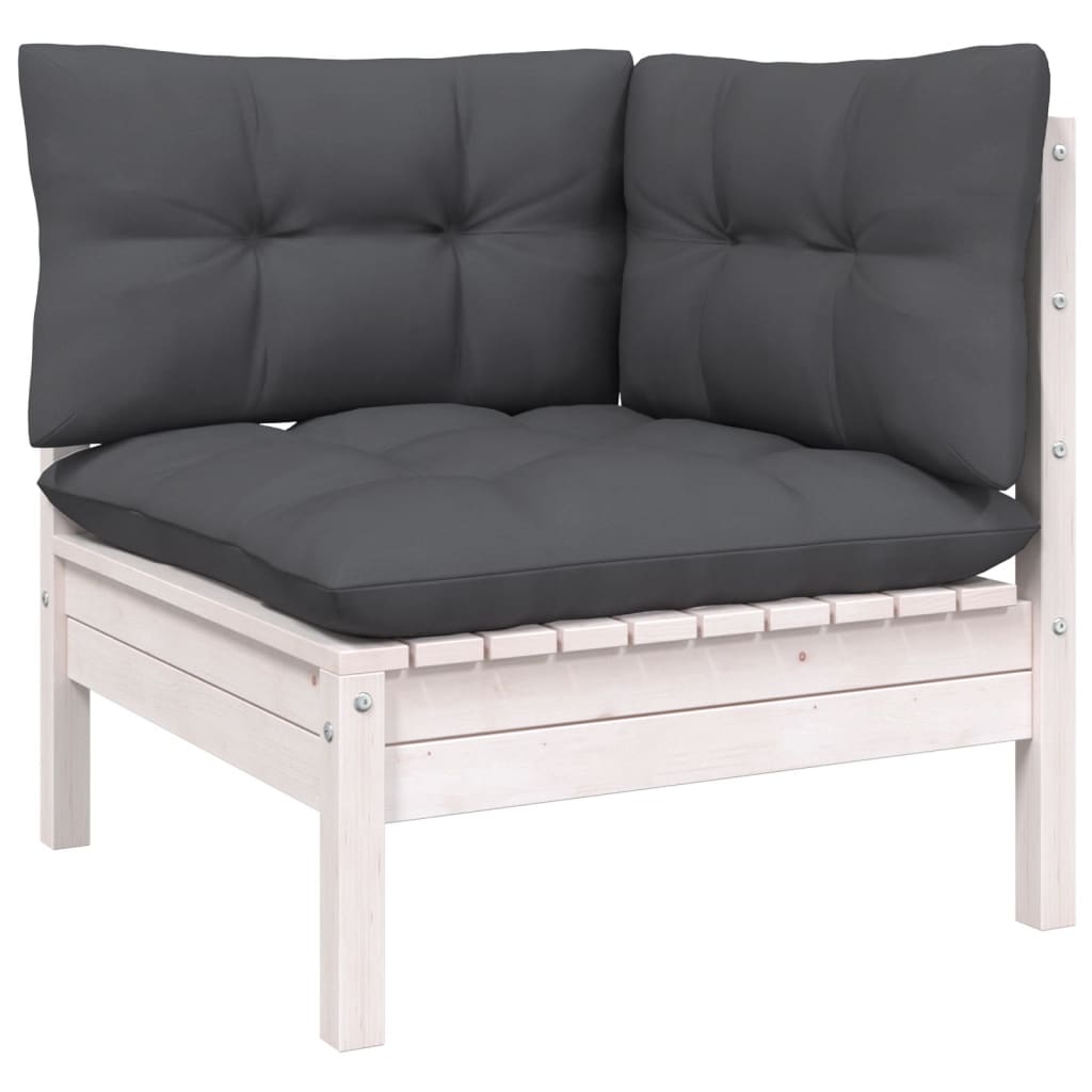 Set Mobilier Grădină Cu Perne, 11 Piese, , Lemn Masiv Pin