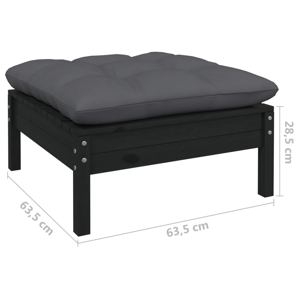 Set Mobilier Grădină Cu Perne, 12 Piese, , Lemn Masiv Pin