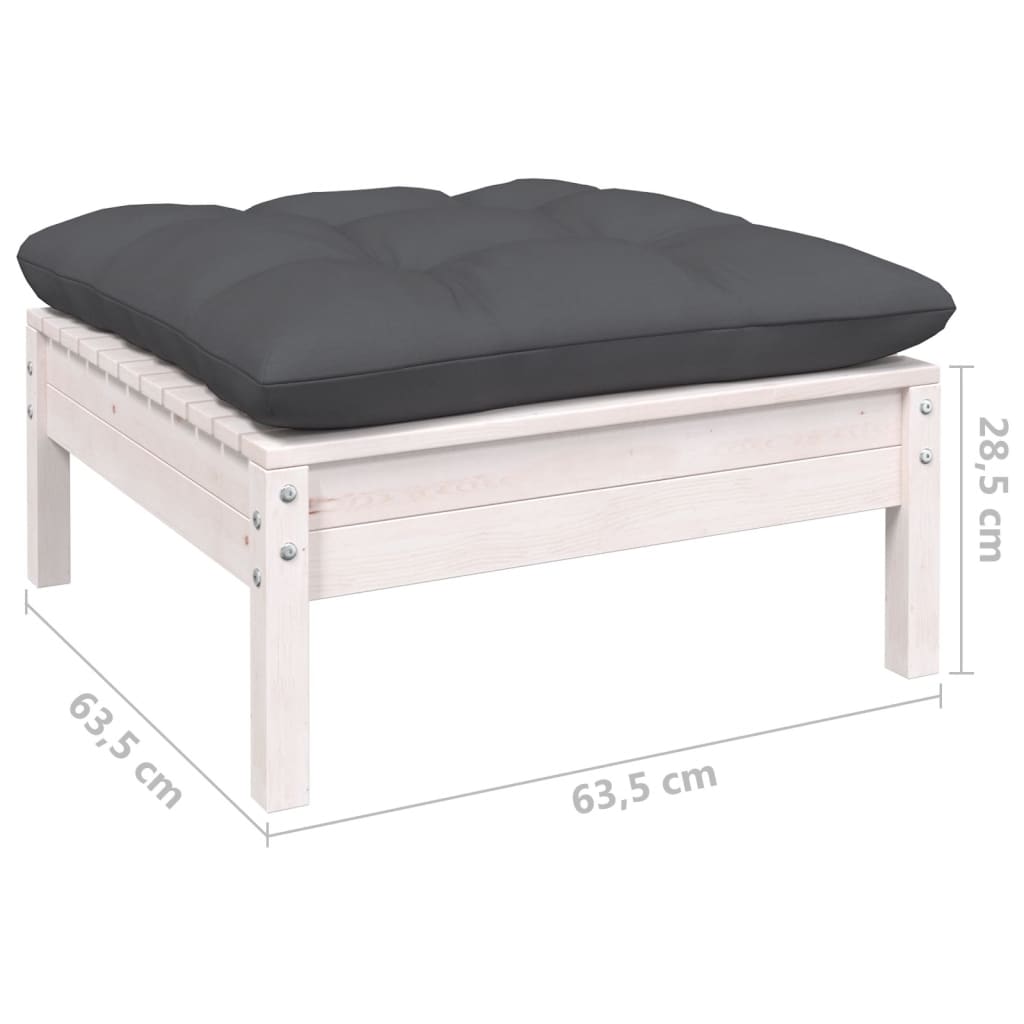 Set Mobilier De Grădină Cu Perne, 9 Piese, , Lemn De Pin