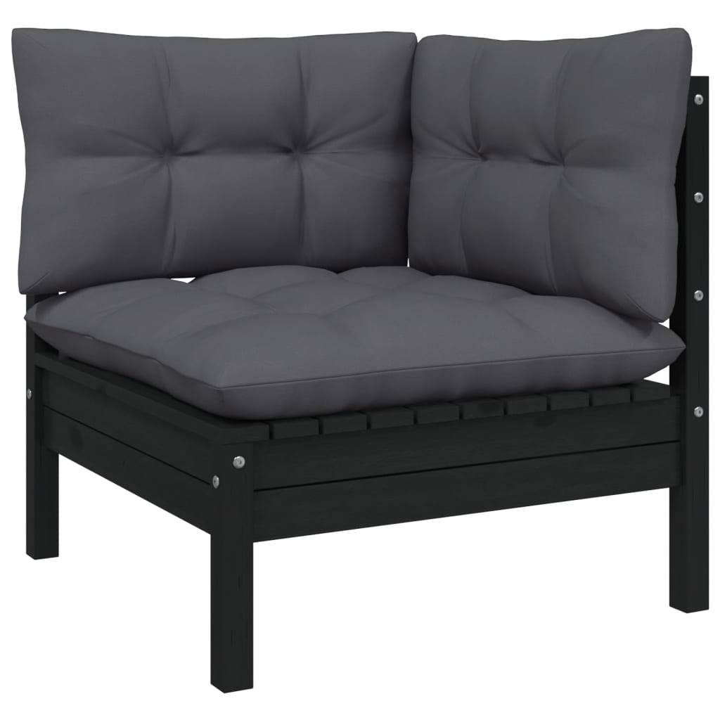 Set Mobilier Grădină Cu Perne, 10 Piese, , Lemn De Pin