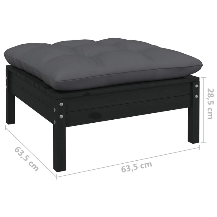 Set Mobilier Grădină Cu Perne, 11 Piese, , Lemn De Pin