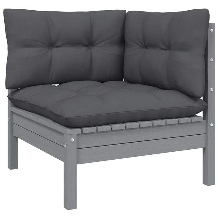 Set Mobilier Grădină Cu Perne, 13 Piese, , Lemn Masiv Pin