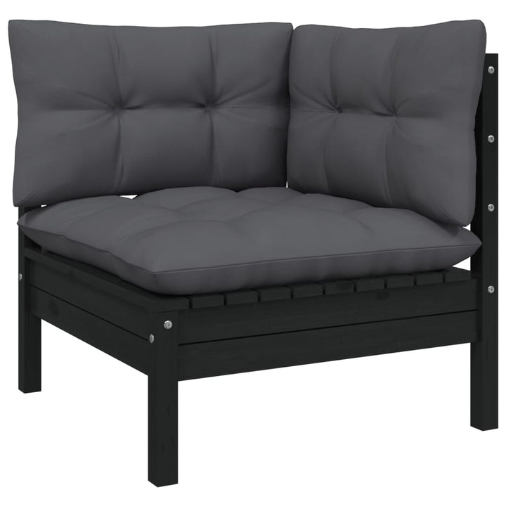 Set Mobilier Grădină Cu Perne, 7 Piese, , Lemn De Pin