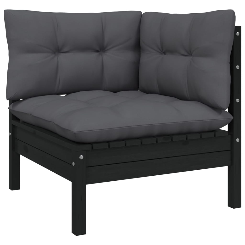 Set Mobilier Grădină Cu Perne, 7 Piese, , Lemn De Pin