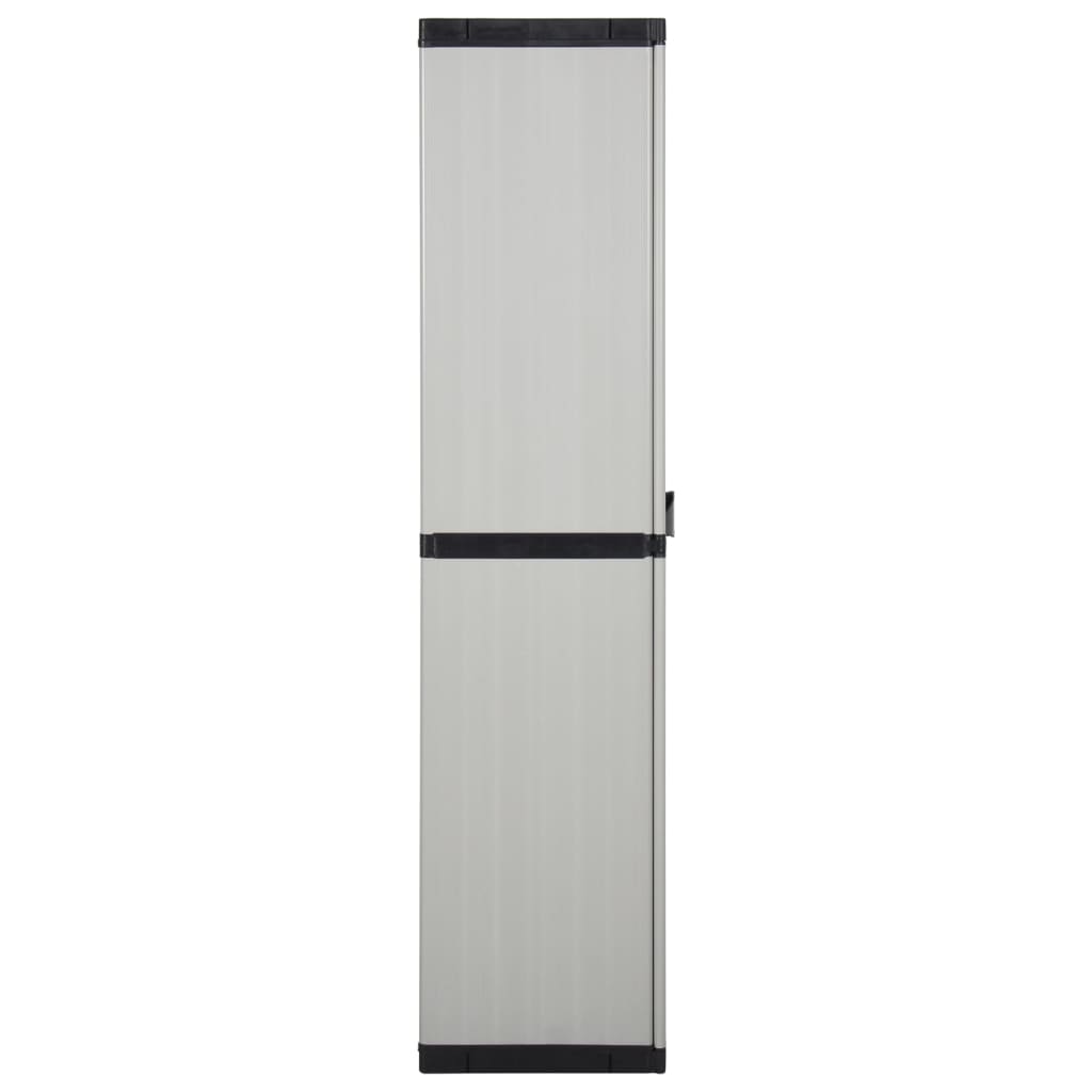 Dulap De Depozitare Grădină Cu 3 Rafturi Gri/Negru 68X40X168 Cm