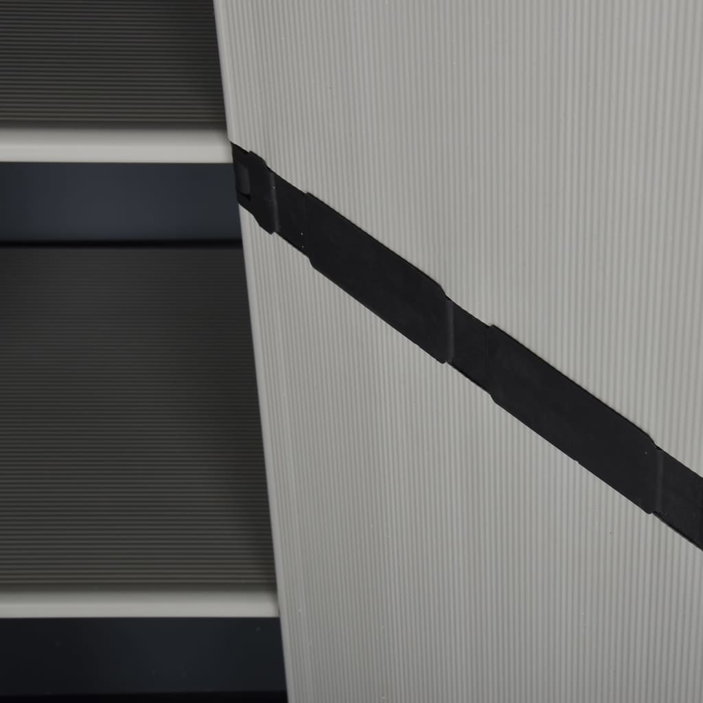 Dulap De Depozitare Grădină Cu 3 Rafturi Gri/Negru 68X40X168 Cm