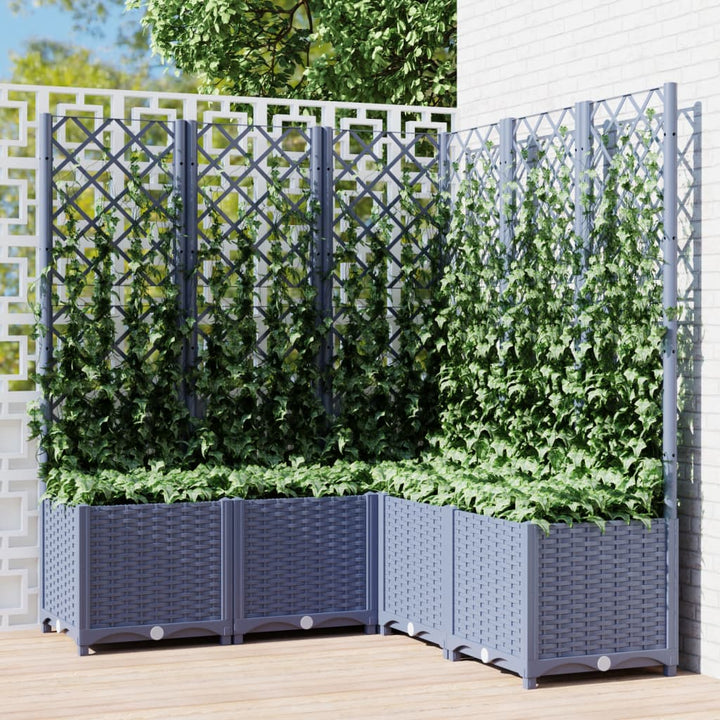 Jardinieră De Grădină Cu Spalier, , , Pp