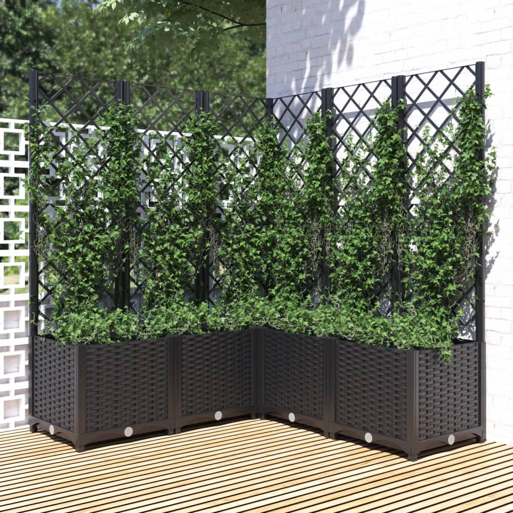 Jardinieră De Grădină Cu Spalier, , , Pp