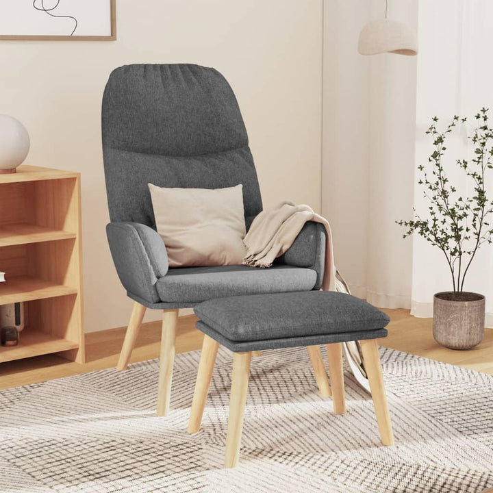 Scaun De Relaxare Cu Taburet, , Textil