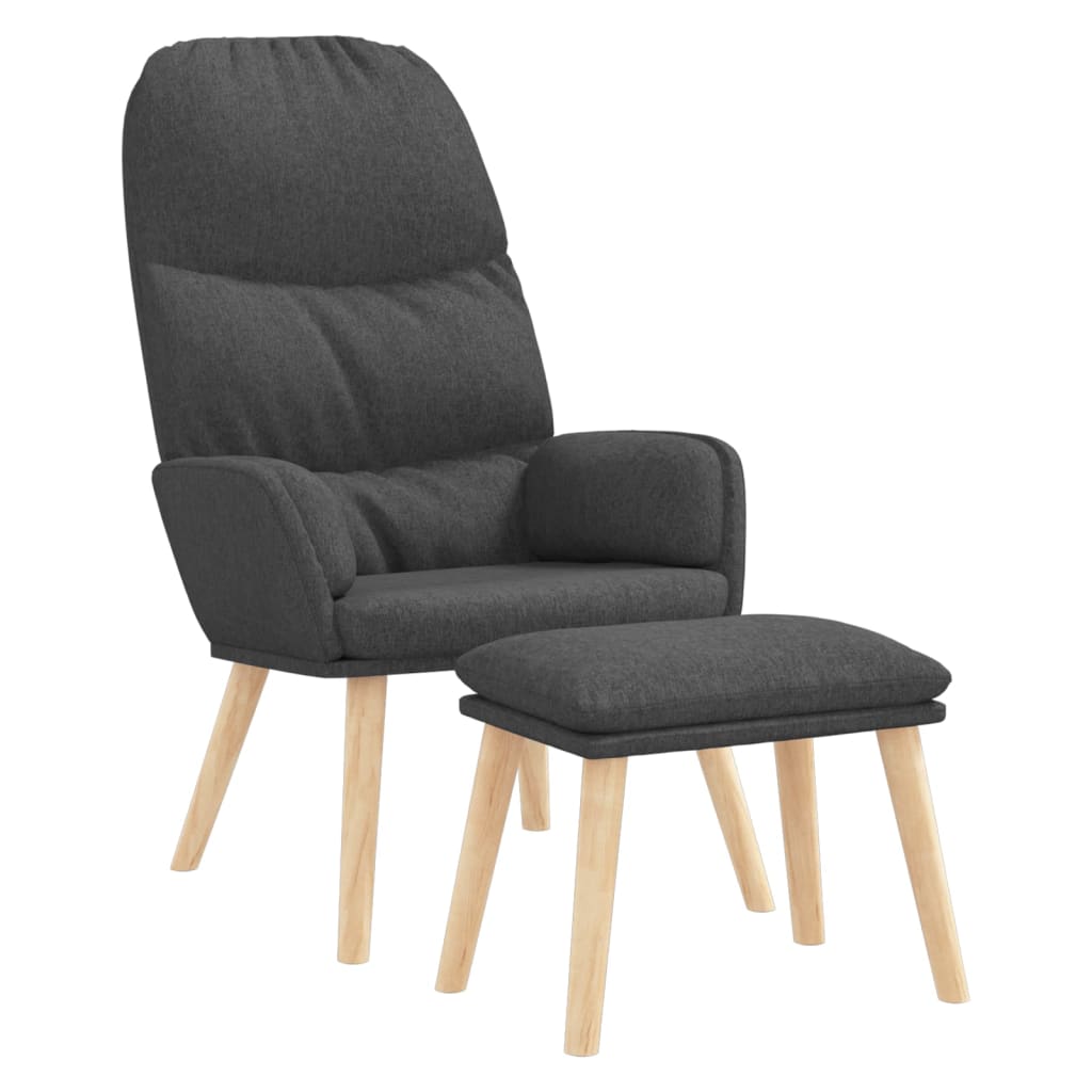 Scaun De Relaxare Cu Taburet, , Textil