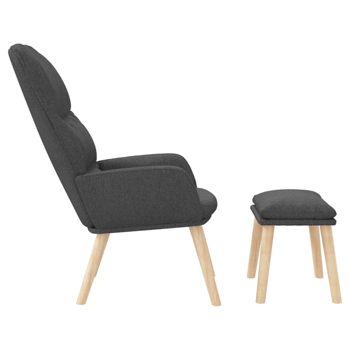 Scaun De Relaxare Cu Taburet, , Textil