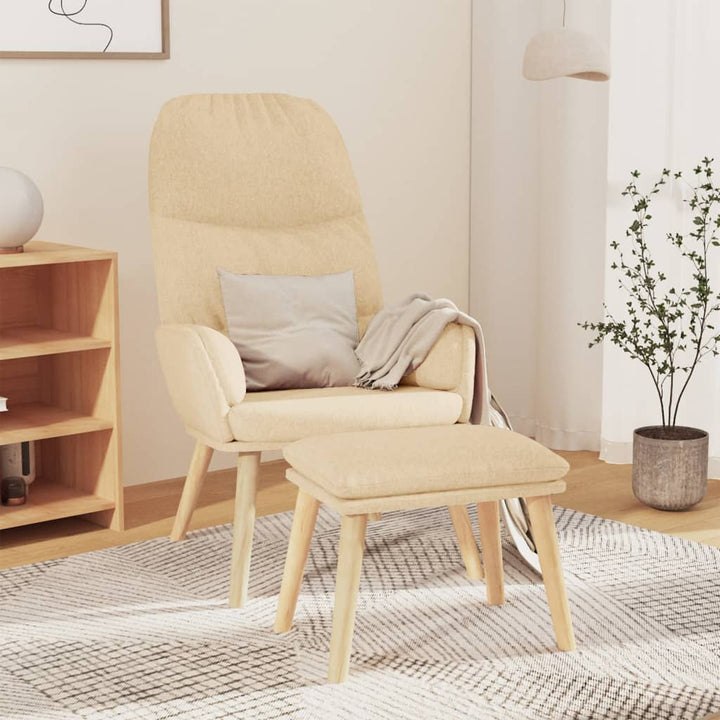 Scaun De Relaxare Cu Taburet, , Textil