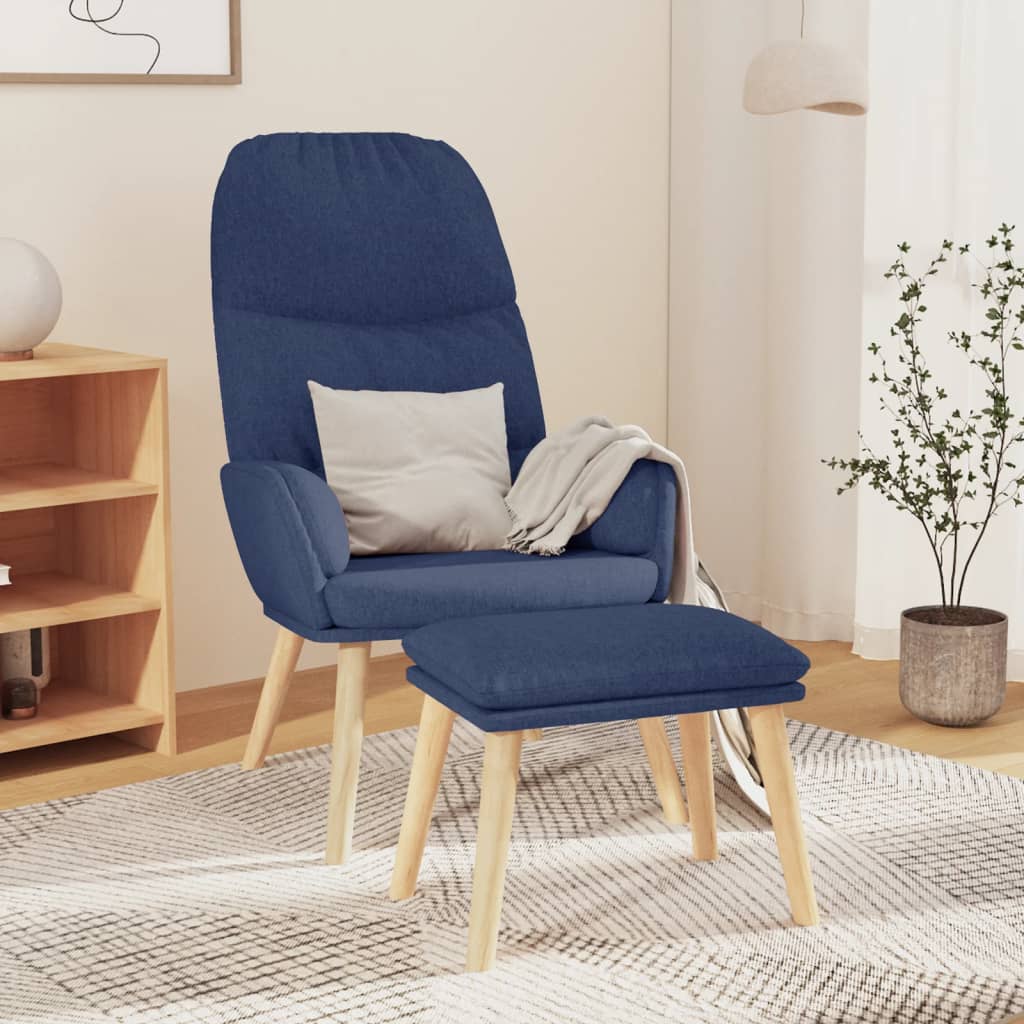 Scaun De Relaxare Cu Taburet, , Textil