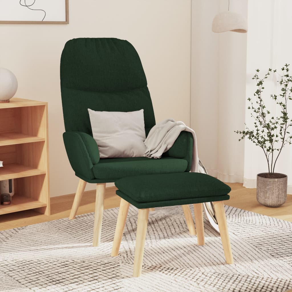 Scaun De Relaxare Cu Taburet, , Textil