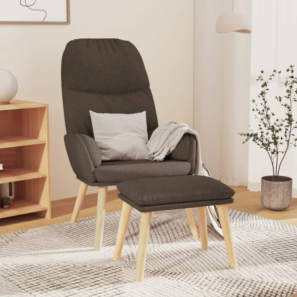 Scaun De Relaxare Cu Taburet, , Textil