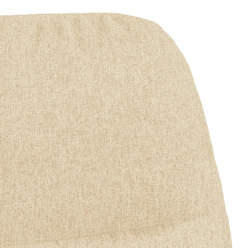 Scaun Balansoar Cu Taburet, Crem, Textil