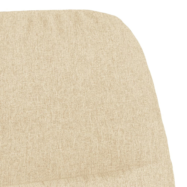 Scaun Balansoar Cu Taburet, Crem, Textil
