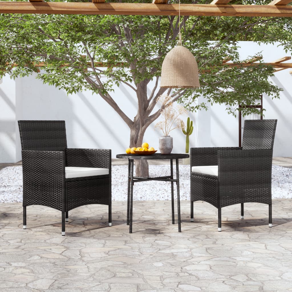 Set Mobilier De Grădină, 3 Piese, Poliratan