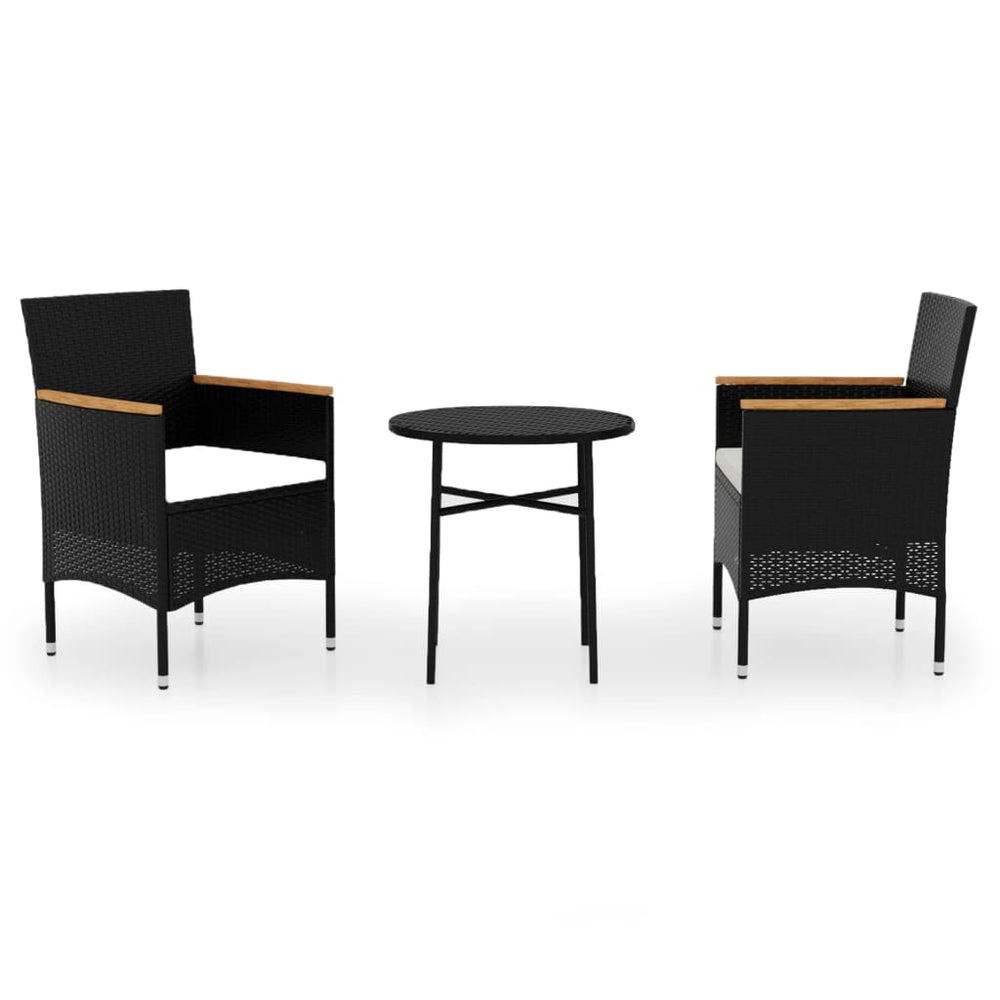 Set Mobilier De Grădină, 3 Piese, Poliratan