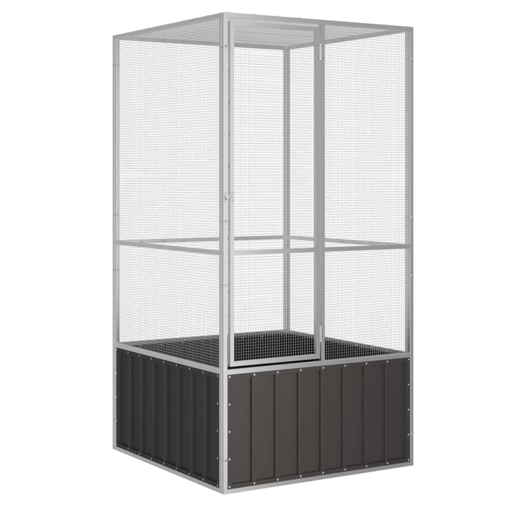 Colivie Pentru Păsări 213,5X217,5X211,5 Cm Oțel Galvanizat