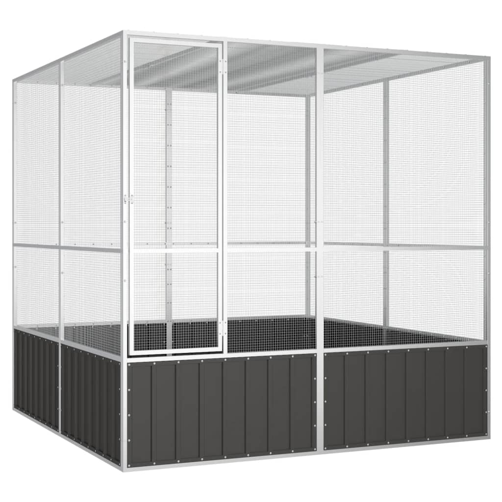 Colivie Pentru Păsări 213,5X217,5X211,5 Cm Oțel Galvanizat