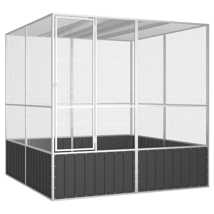 Colivie Pentru Păsări 213,5X217,5X211,5 Cm Oțel Galvanizat