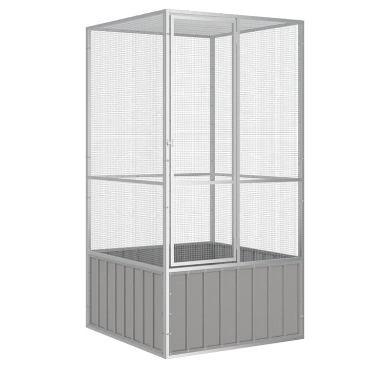 Colivie Pentru Păsări 213,5X217,5X211,5 Cm Oțel Galvanizat