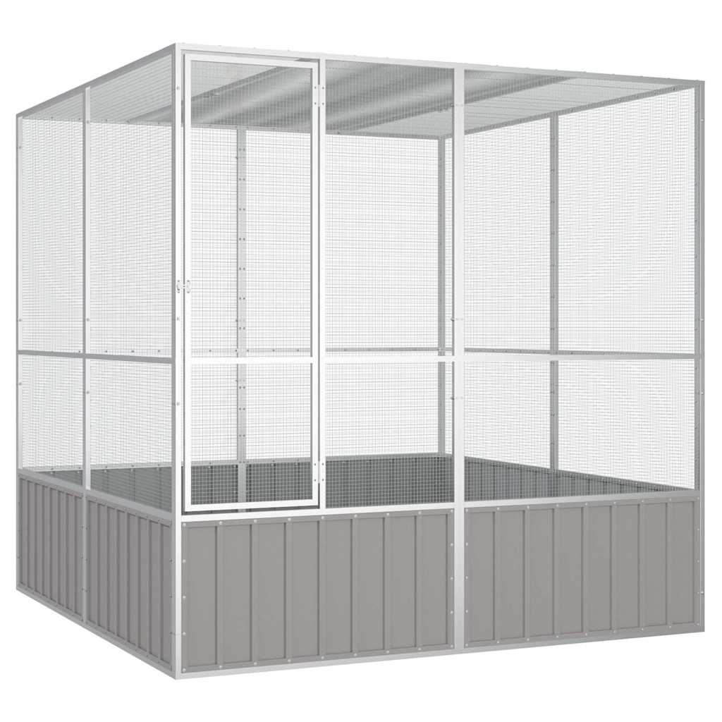 Colivie Pentru Păsări 213,5X217,5X211,5 Cm Oțel Galvanizat