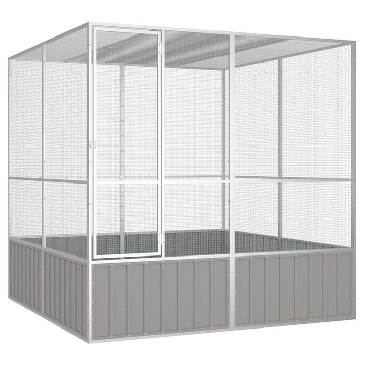 Colivie Pentru Păsări 213,5X217,5X211,5 Cm Oțel Galvanizat