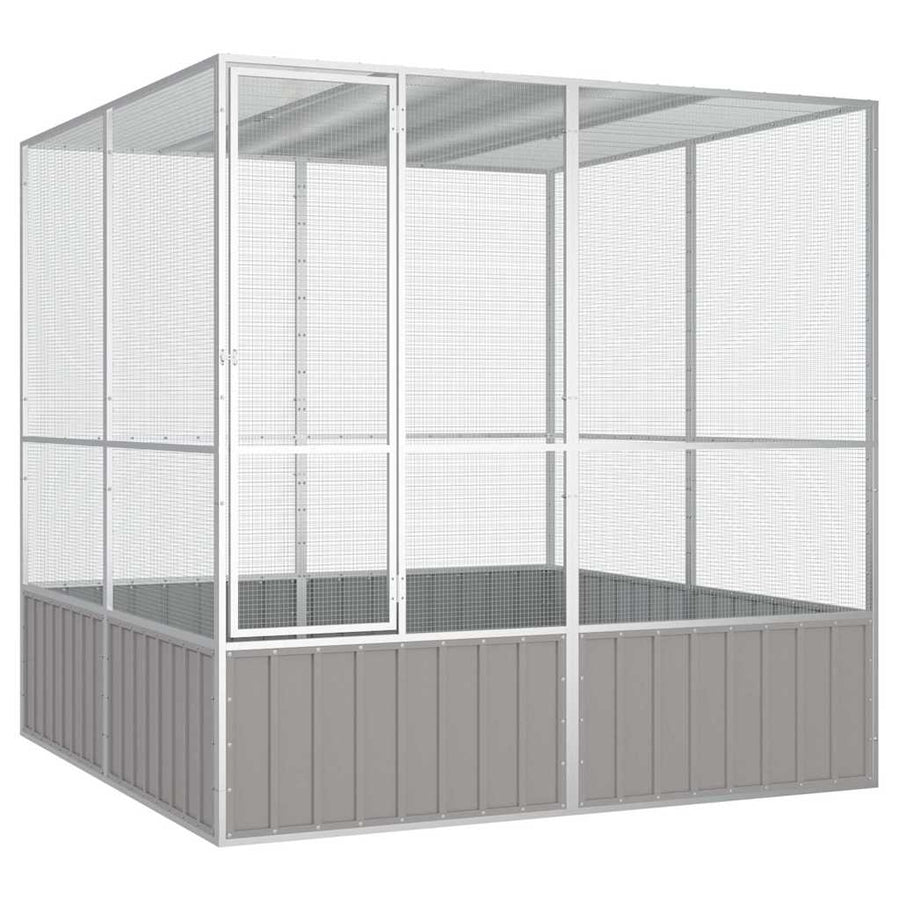 Colivie Pentru Păsări 213,5X217,5X211,5 Cm Oțel Galvanizat