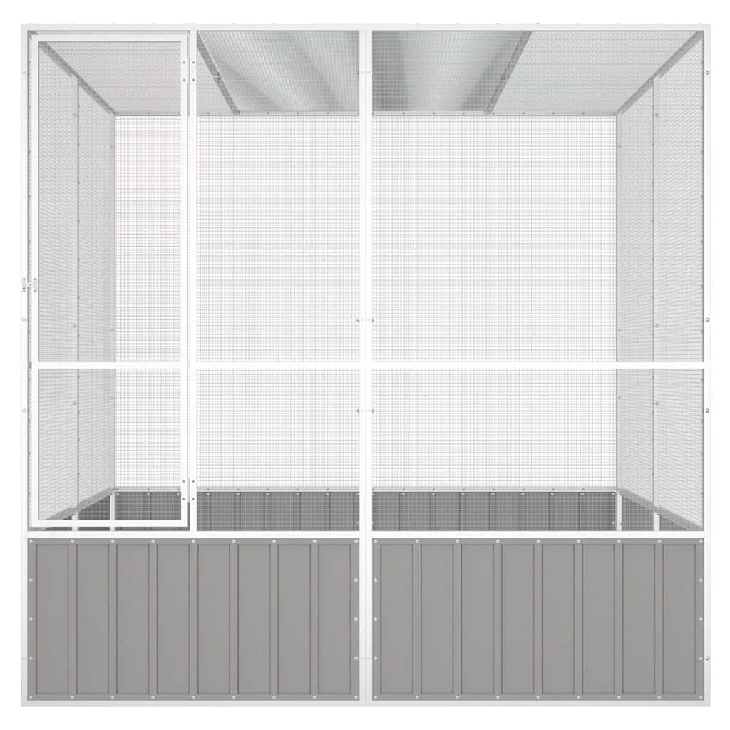 Colivie Pentru Păsări 213,5X217,5X211,5 Cm Oțel Galvanizat