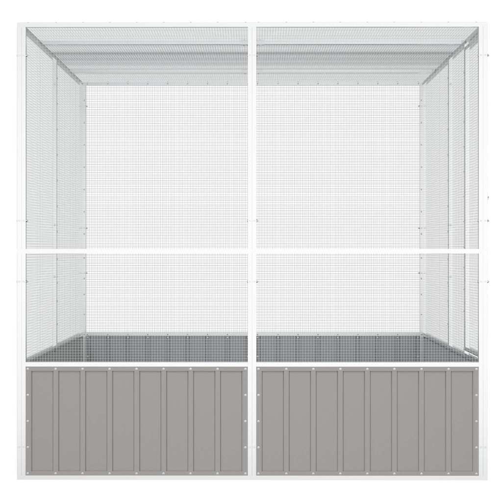 Colivie Pentru Păsări 213,5X217,5X211,5 Cm Oțel Galvanizat