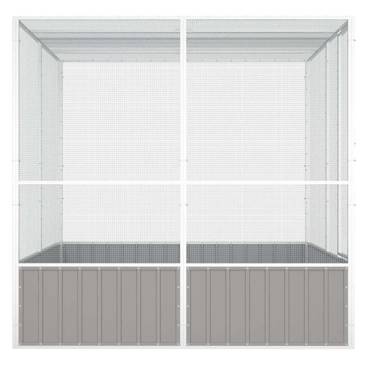 Colivie Pentru Păsări 213,5X217,5X211,5 Cm Oțel Galvanizat