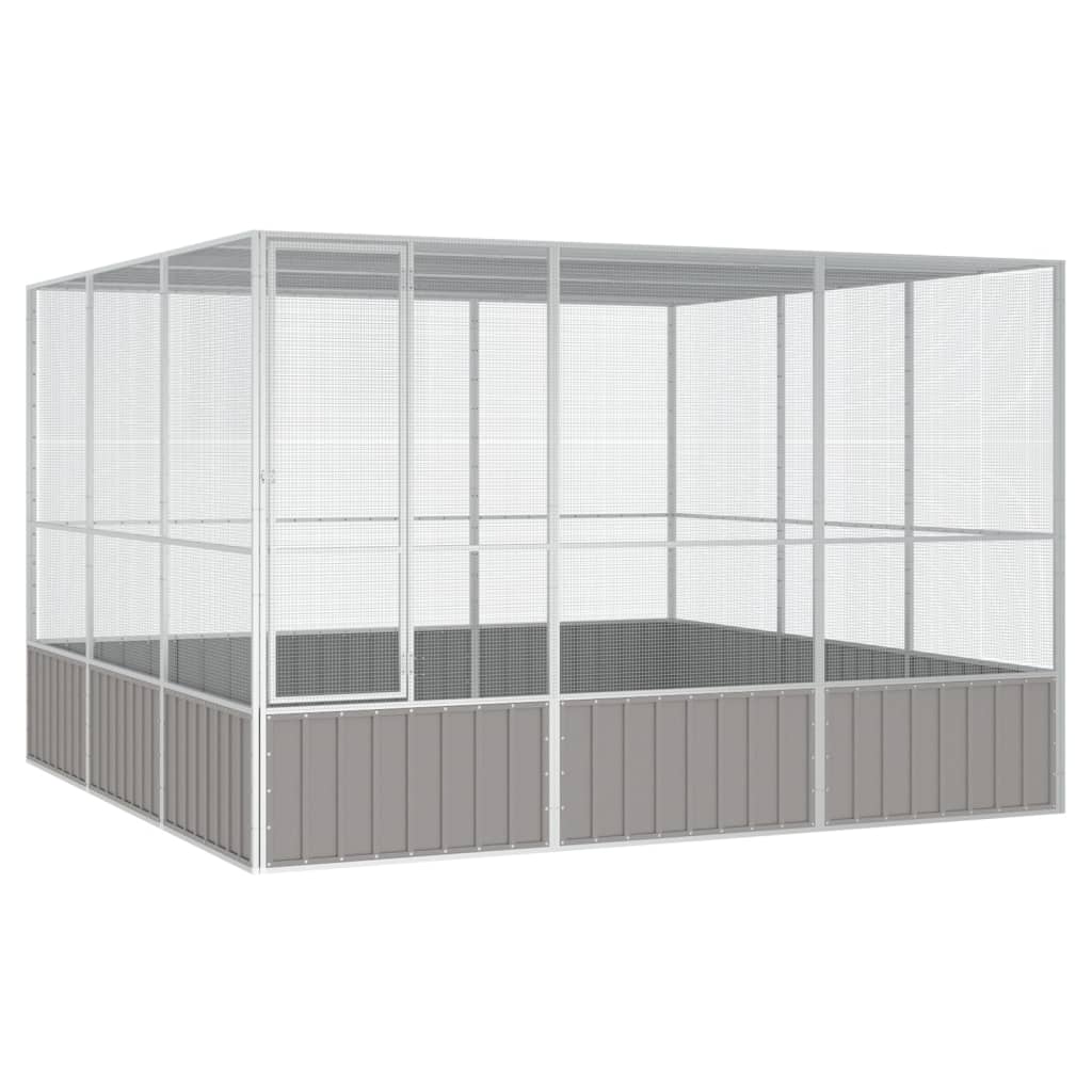 Colivie Pentru Păsări 213,5X217,5X211,5 Cm Oțel Galvanizat