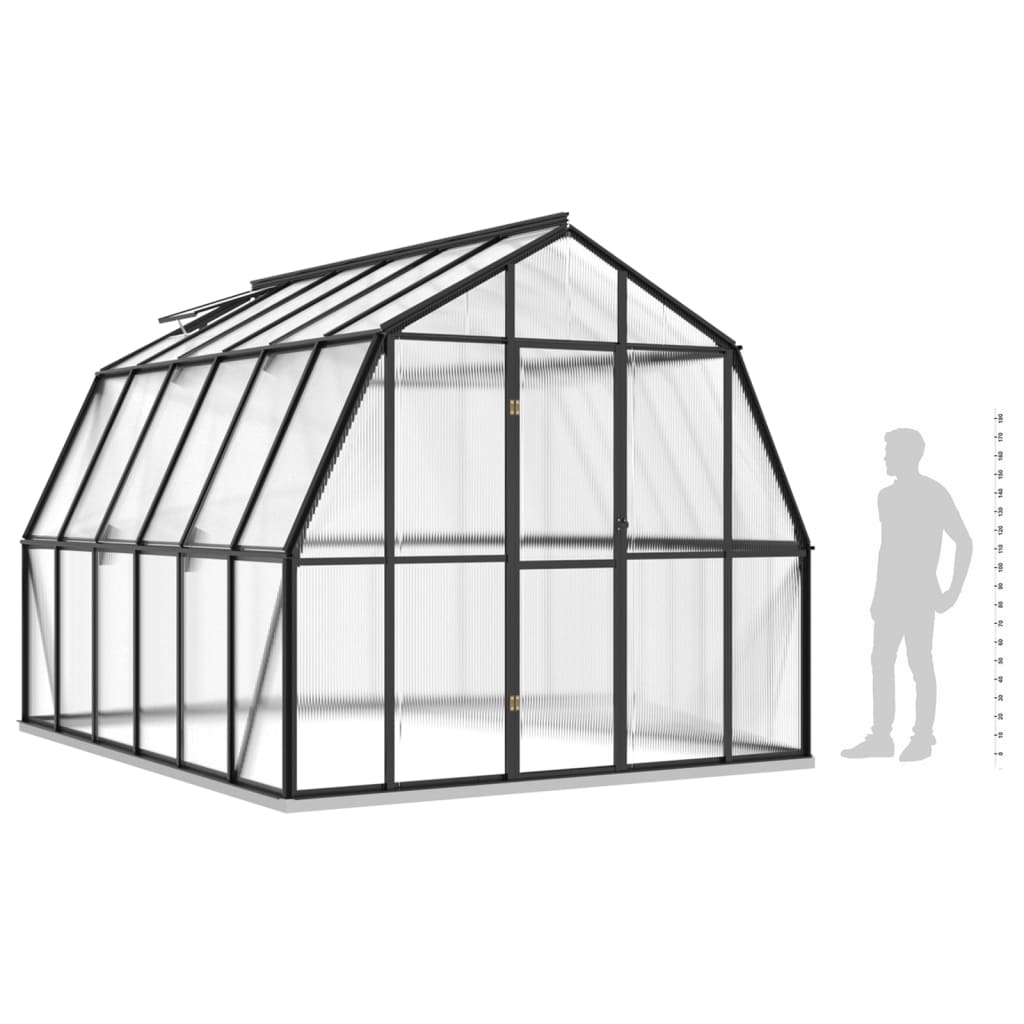 Seră Cu Cadru De Bază, Antracit, 9,53 M², Aluminiu