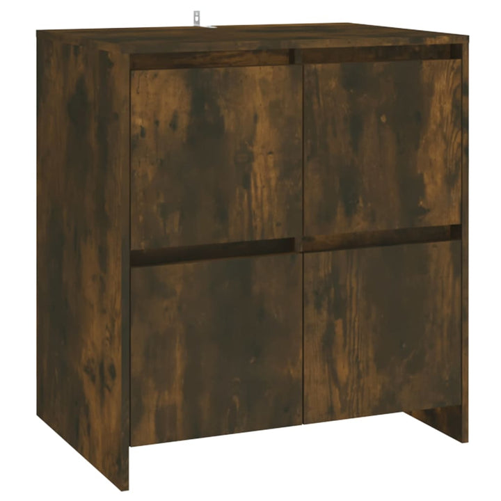 Servante, 2 Buc., Stejar Fumuriu, 70X41X75 Cm, Lemn Prelucrat