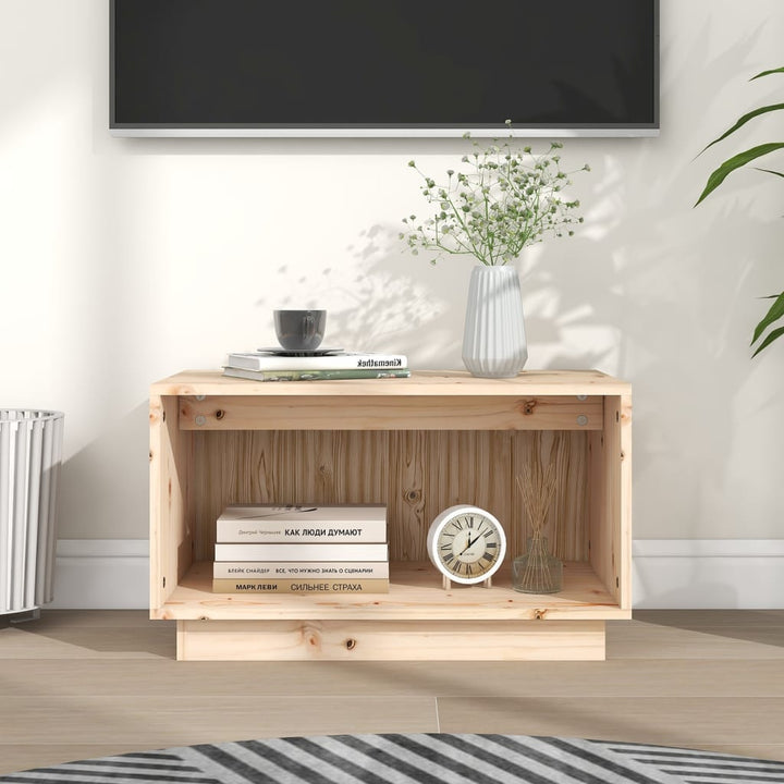 Comodă Tv, , 60X35X35 Cm, Lemn Masiv De Pin