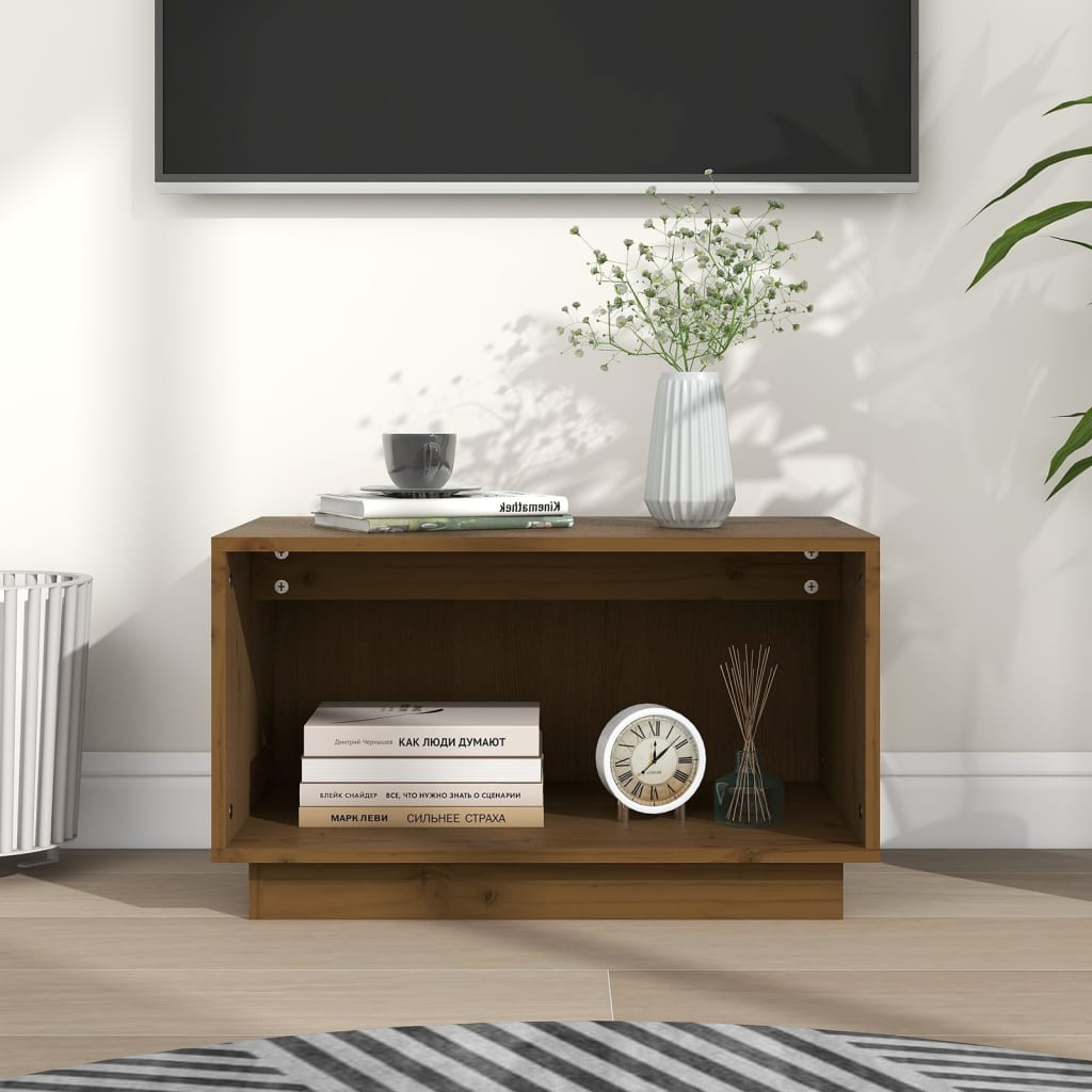 Comodă Tv, , 60X35X35 Cm, Lemn Masiv De Pin