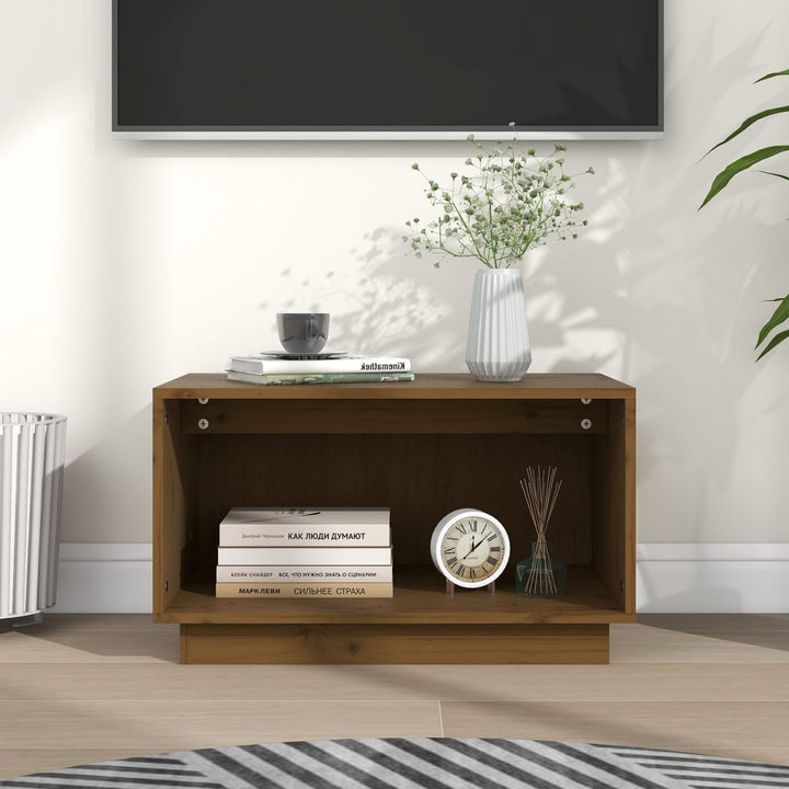 Comodă Tv, , 60X35X35 Cm, Lemn Masiv De Pin