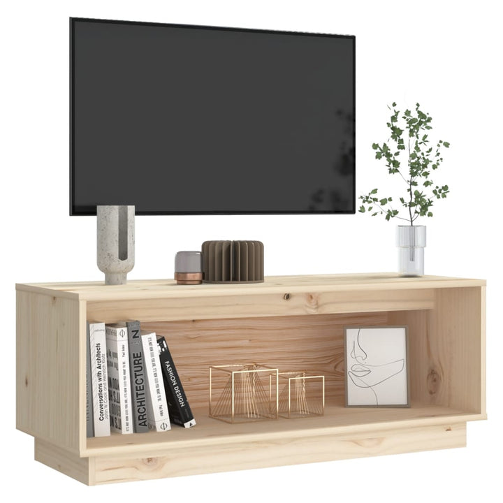 Comodă Tv, 90X35X35 Cm, Lemn Masiv De Pin