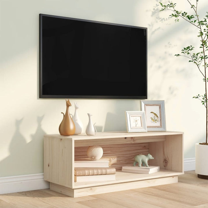 Comodă Tv, 90X35X35 Cm, Lemn Masiv De Pin