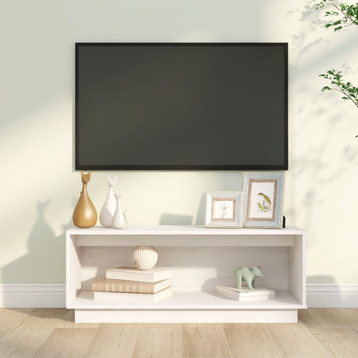 Comodă Tv, 90X35X35 Cm, Lemn Masiv De Pin