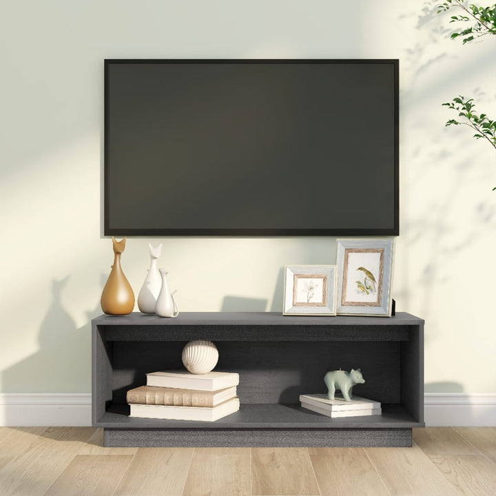 Comodă Tv, 90X35X35 Cm, Lemn Masiv De Pin