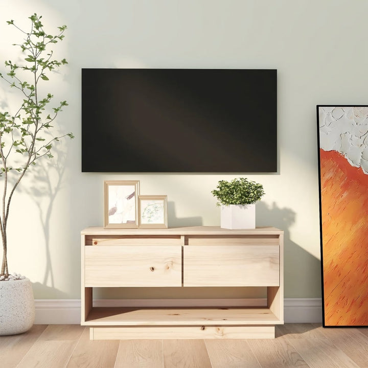 Comodă Tv, , 74X34X40 Cm, Lemn Masiv De Pin