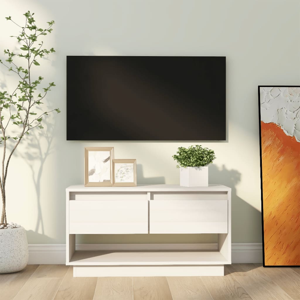 Comodă Tv, , 74X34X40 Cm, Lemn Masiv De Pin